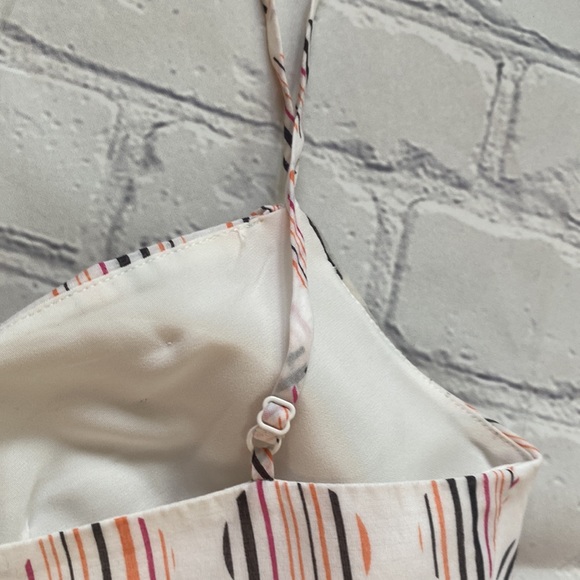 BCBG PARIS Summer dip Dye Geometric Stripe Circle Spheres Strappy Summer Dress - Picture 6 of 9